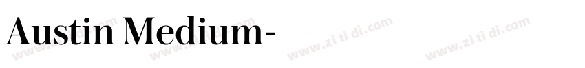 Austin Medium字体转换